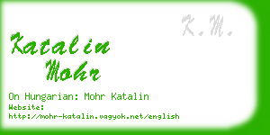 katalin mohr business card